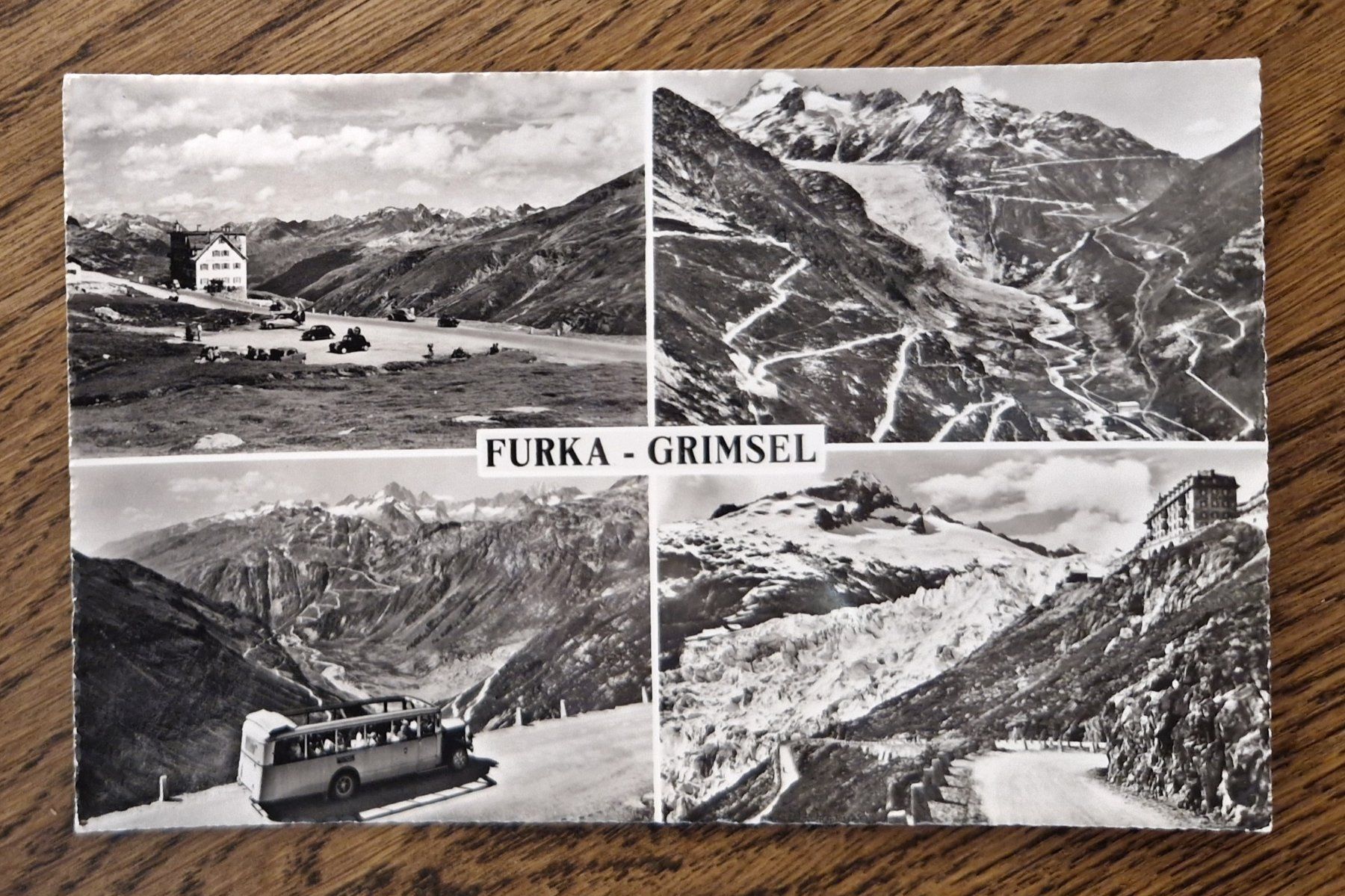 Ansichtskarten: Furka, Grimsel, Oldtimer-Postauto – Gebraucht aus Ebikon von Donar50