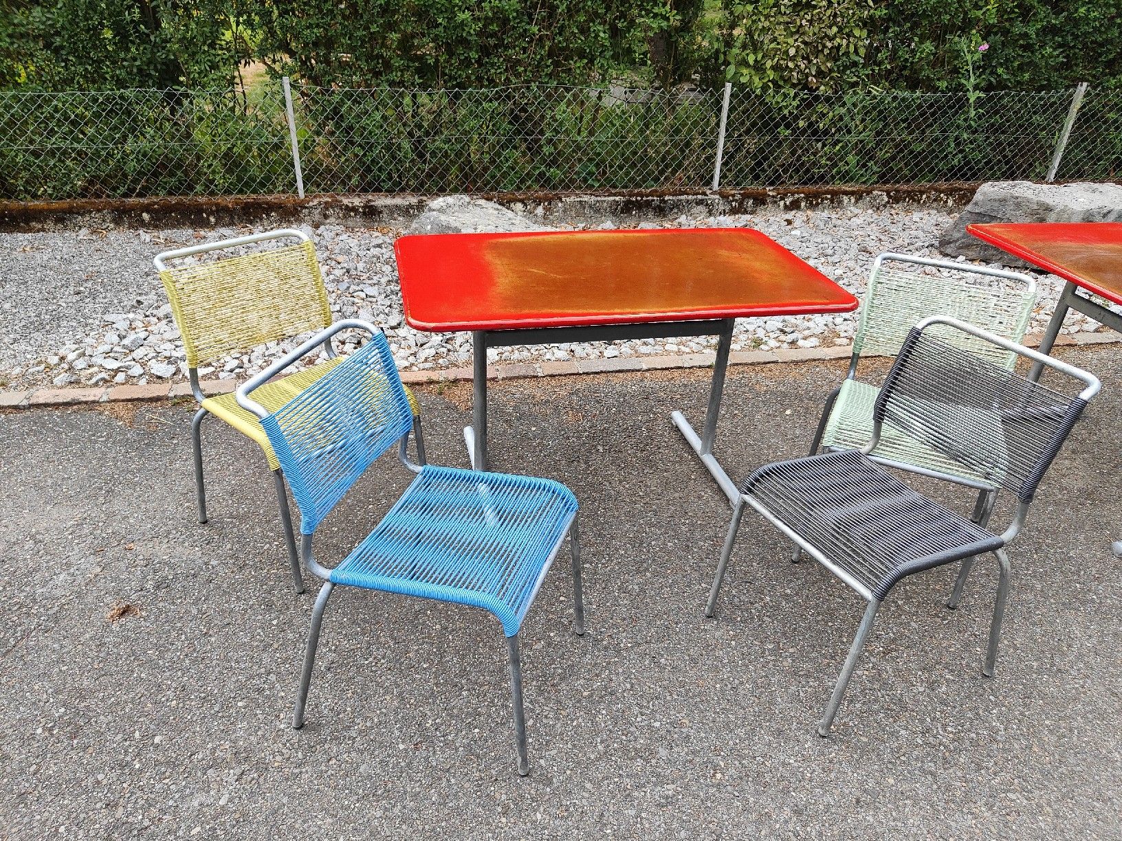 Bigla Set di tavolo e panche: Altes grosses Bigla Tischset mit original Bigla Spaghetti – Usato da Mellingen venduto da Artrena 4