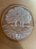 Tortenplatte Baumlandschaft Relief ca 34 cm neuwertig