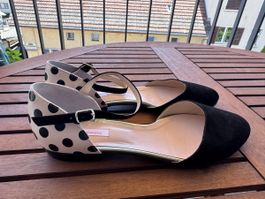 Ballerinas with ankle strap polka dot size 39 used