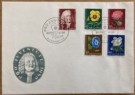 FDC Pro Juventute 1958 illustriert ohne Adresse, SBK 30 Fr.