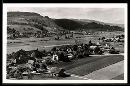 AK Burgistein, Ortsansicht, Fliegeraufnahme