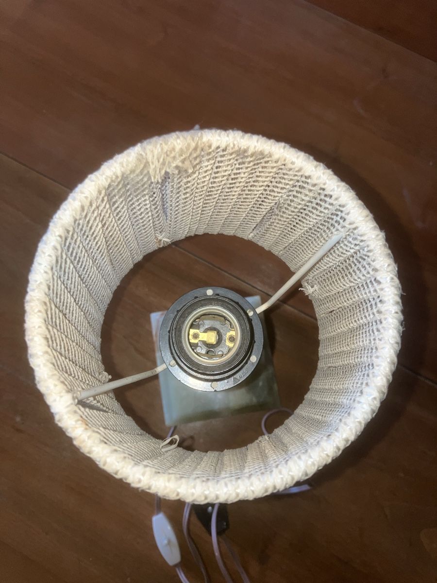 Lampes: Tischlampe, Marmor oder evtl. Onyx?, Druckschalter – D'occasion à Neftenbach par 889095 3