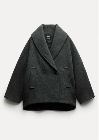 Zara Wool Blend Cape Coat