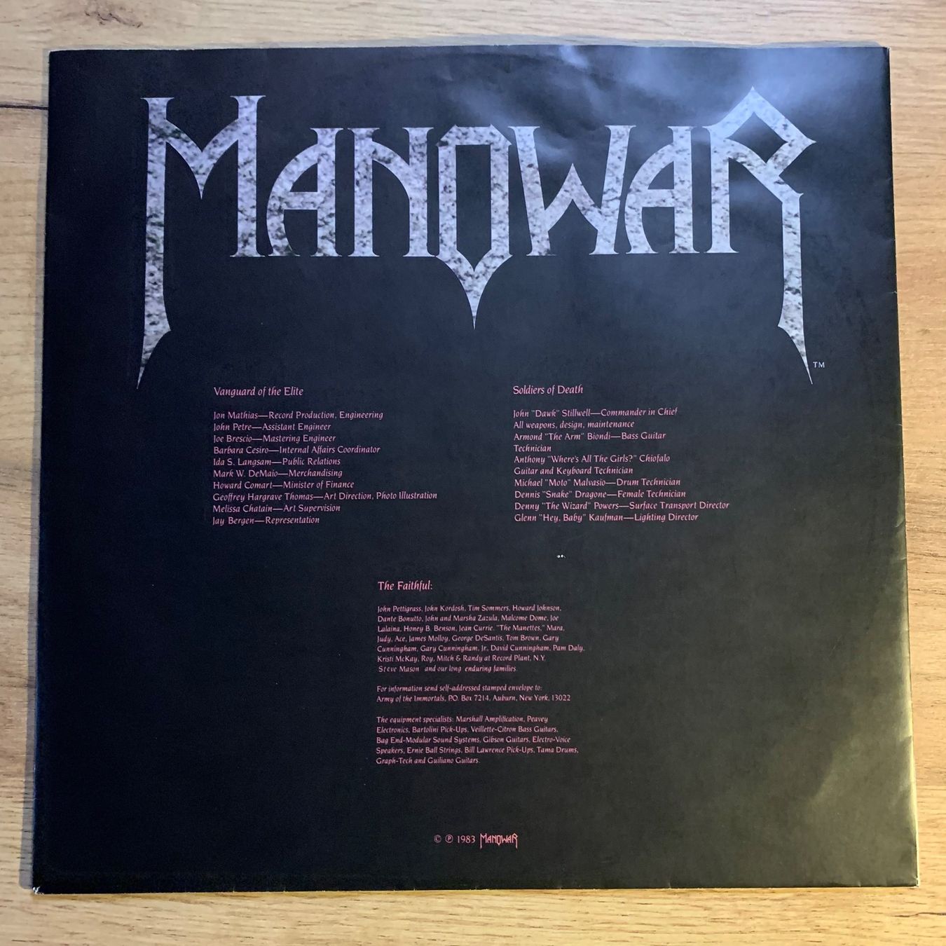 Dischi in vinile: MANOWAR - INTO GLORY RIDE...OG UK 1983...VG+/VG – Usato da Gals venduto da Diskopatshop 4