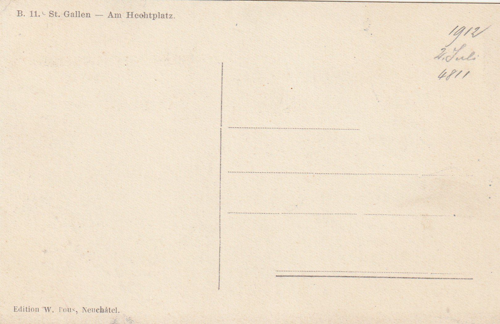 Cartoline postali: St. Gallen Hotel Hecht belebt – Usato da Rorschacherberg venduto da fratovi2 1