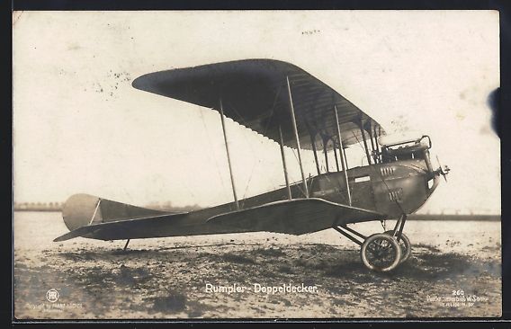 Cartoline postali: Foto-AK Sanke Nr. 260: Rumpler-Doppeldec – Usato da Berlin venduto da bartko-reher