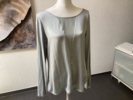 Comma Bluse schönes, gepflegtes Langarmshirt mint Gr. 42