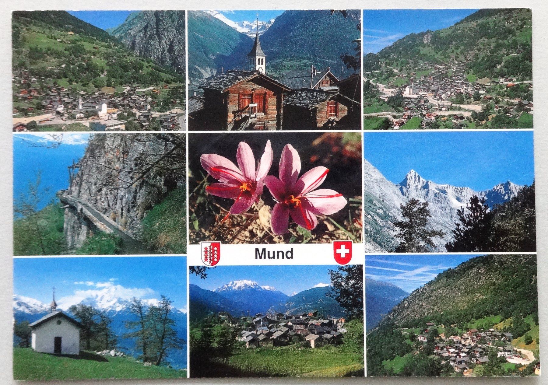 Cartoline postali: Mund 1192 m, Wallis, Safrandorf – Usato da Fétigny venduto da Billy2miny