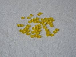 LEGO - 50 - GELBE - TRANSPARENTE-GLATTE - RUNDSTEINE - 1 X 1