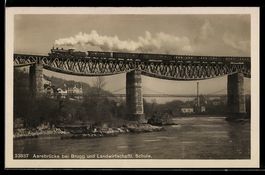 Brugg, Aarebrücke und Landwirtschaftlic