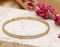 Armreif aus 9-karätigem Gelbgold, 3,5 mm,