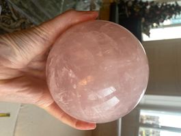Boule quartz rose très grande diamètre 12 cm