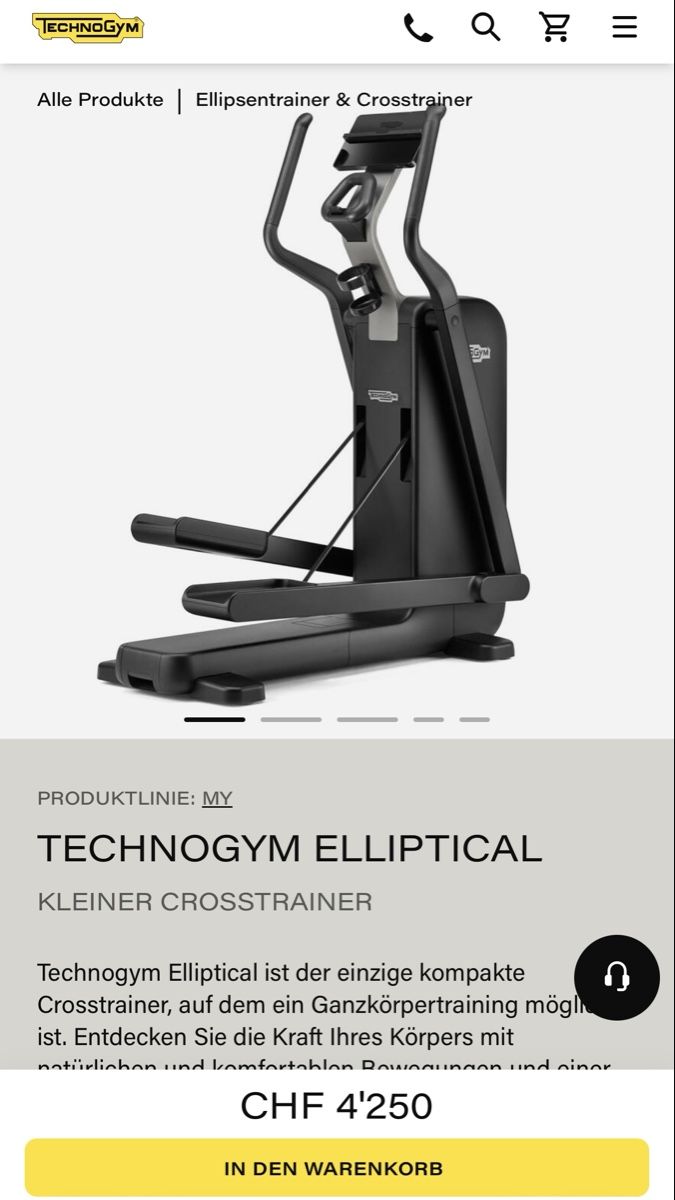 Technogym Hometrainer: Technogym Elliptical Crosstrainer – Nuovo (secondo la descrizione) da Aesch BL venduto da tkivilaa
