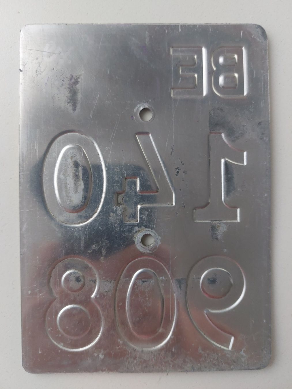 Sachs Insegne: Velonummer BE 89 gelb Mofanummer Plaque Mofa – Usato da Schenkon venduto da Uhu007 1