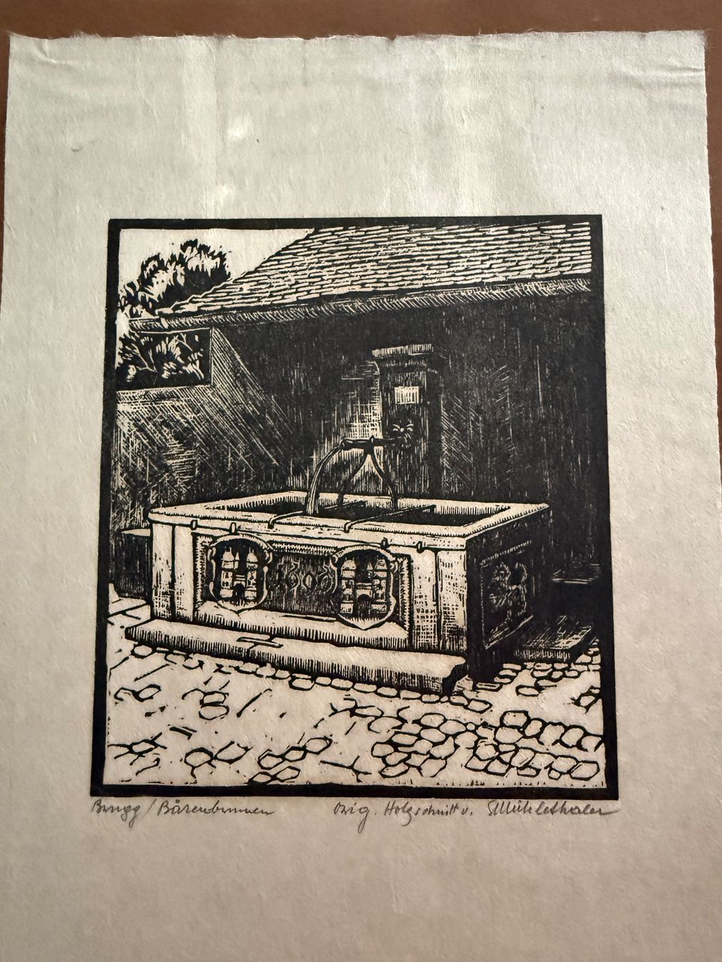 Xilografie: Alt Brugg Original Holzschnitte v. E. Mühlethaler, Brugg – Usato da Birrwil venduto da flint54 3