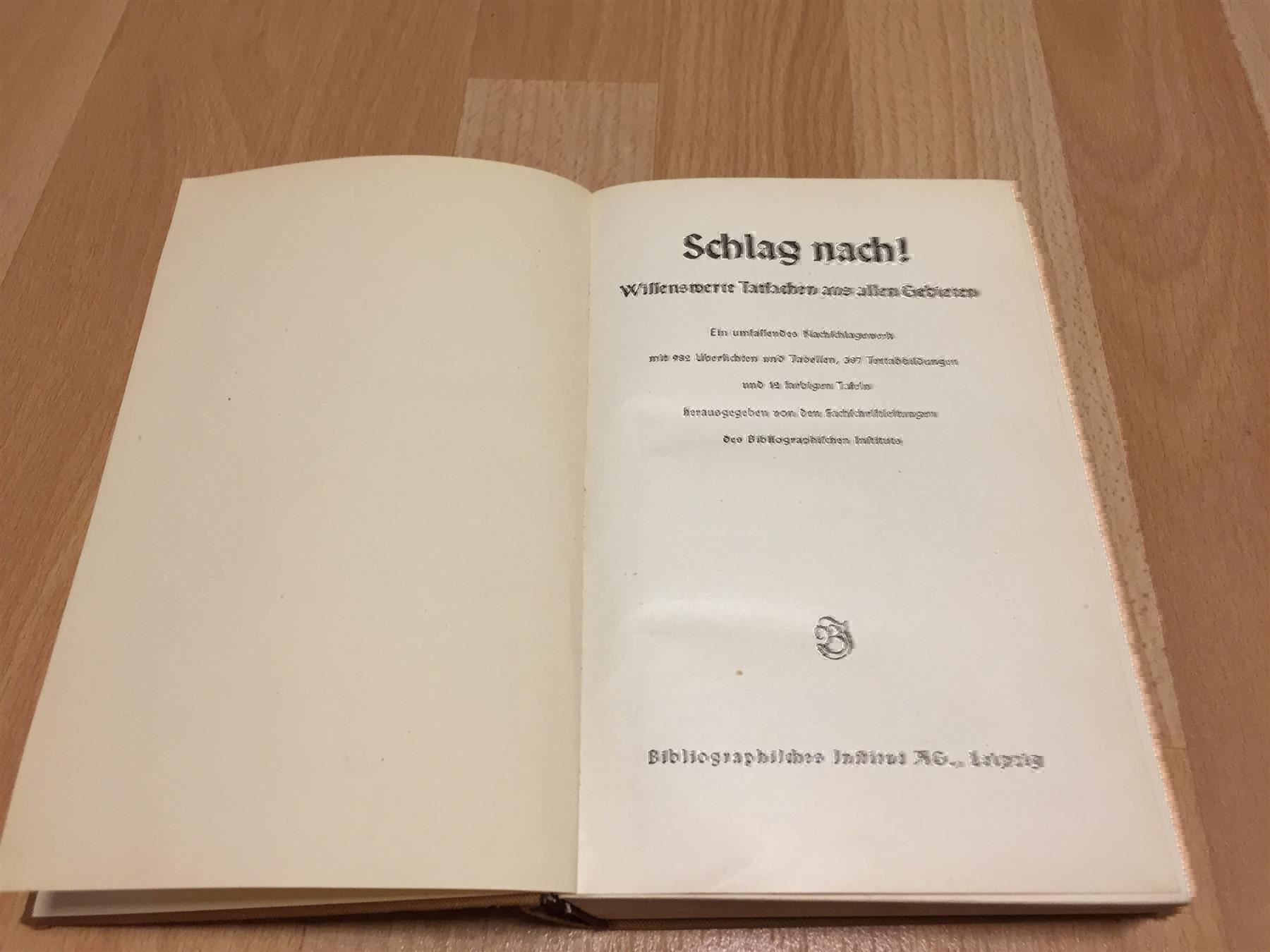 Bücher: Schlag nach! Wissenswerte ... 1938 – Gebraucht aus Cormagens von Bonsai111 2