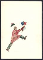 Briefmarkencollage in Form eines Mannes 