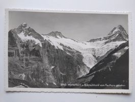 Carte postale ancienne Wetterhorn u. Schreckhorn 