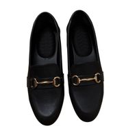 Mocassins noirs femme taille 38 boucle dorée neuf