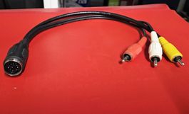 DIN 6 auf Cinch - Adapter Kabel