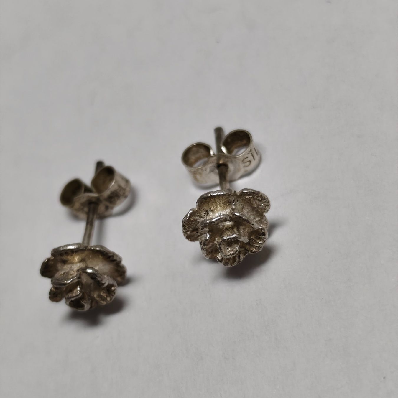 Orecchini pendenti & Orecchini a lobo: Vintage Silver silber Stud Earrings Boucles d'Oreilles #A4 – Usato da Châtelaine venduto da Tropic.Watch2 5