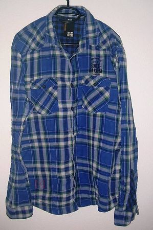 Hemd, Langarm, Gr. XL, Blau/Grün kariert *JACK&JONES *