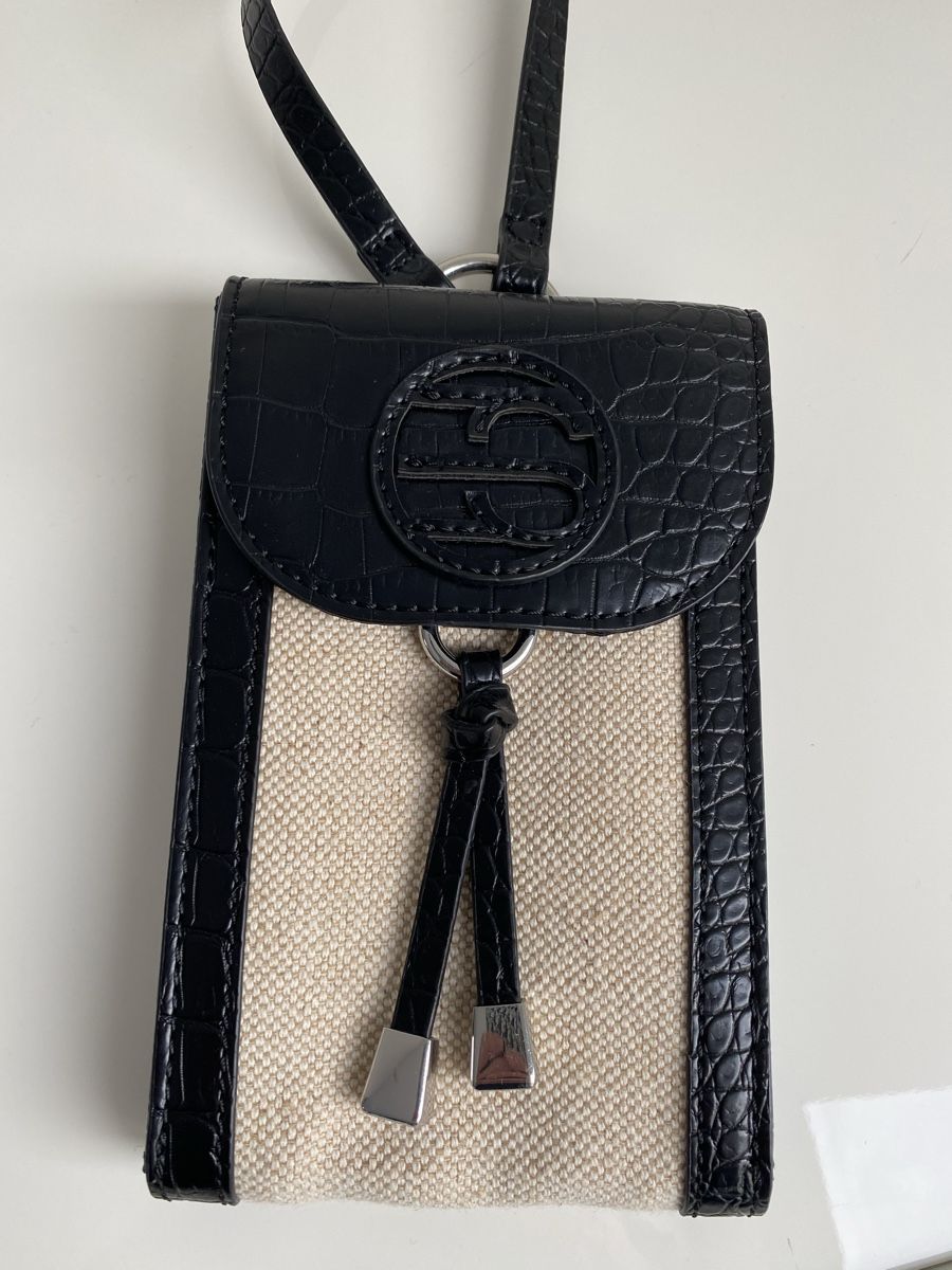 Esprit Taschen für Damen: Nateltasche von Esprit schwarz / beige Stoff – Neu (gemäss Beschreibung) aus Zürich von DidierTG