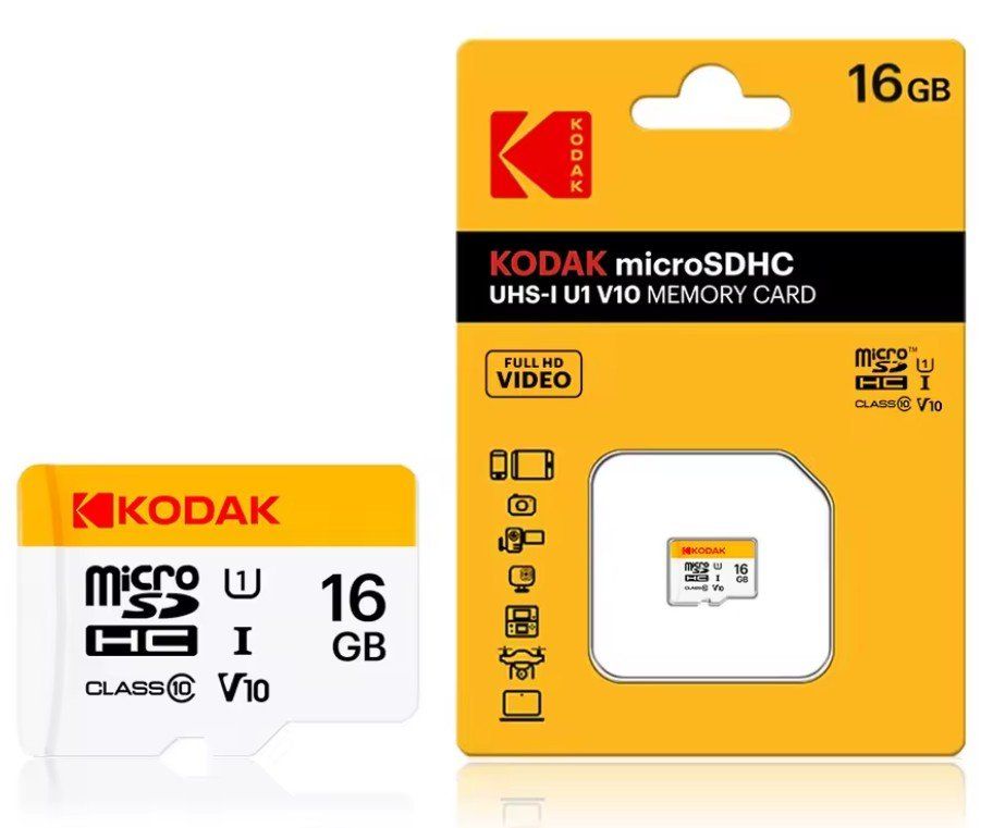 Schede di memoria: KODAK SD card microSD 16GB (NEU) – Nuovo e nell'imballaggio originale da Vufflens-la-Ville venduto da Diddix