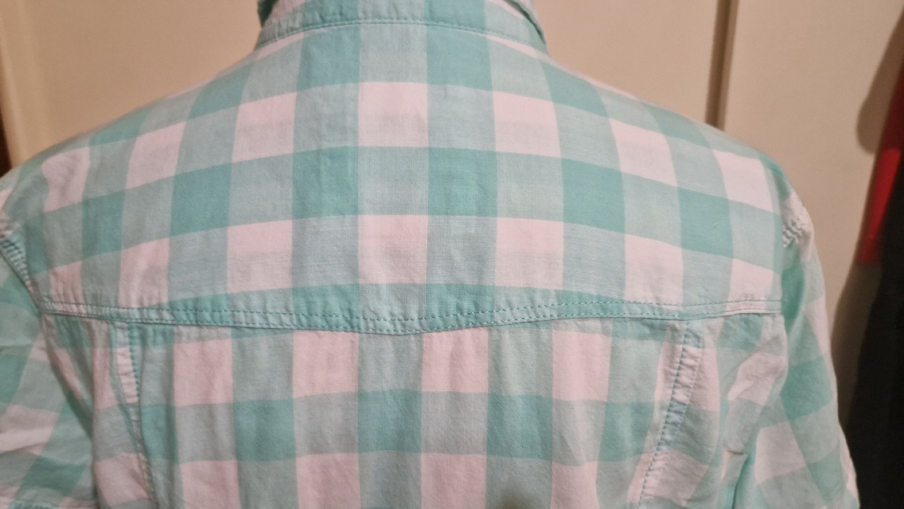 H&M Camicette: Sommerbluse, türkis-weiss kariert, Gr. 44 – Nuovo (secondo la descrizione) da Oberengstringen venduto da Sheera7 6