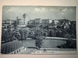 Bern - Bundeshaus und Aare - Ansichtskarte