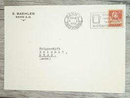 TR20 Enveloppe + Timbre Suisse 1933