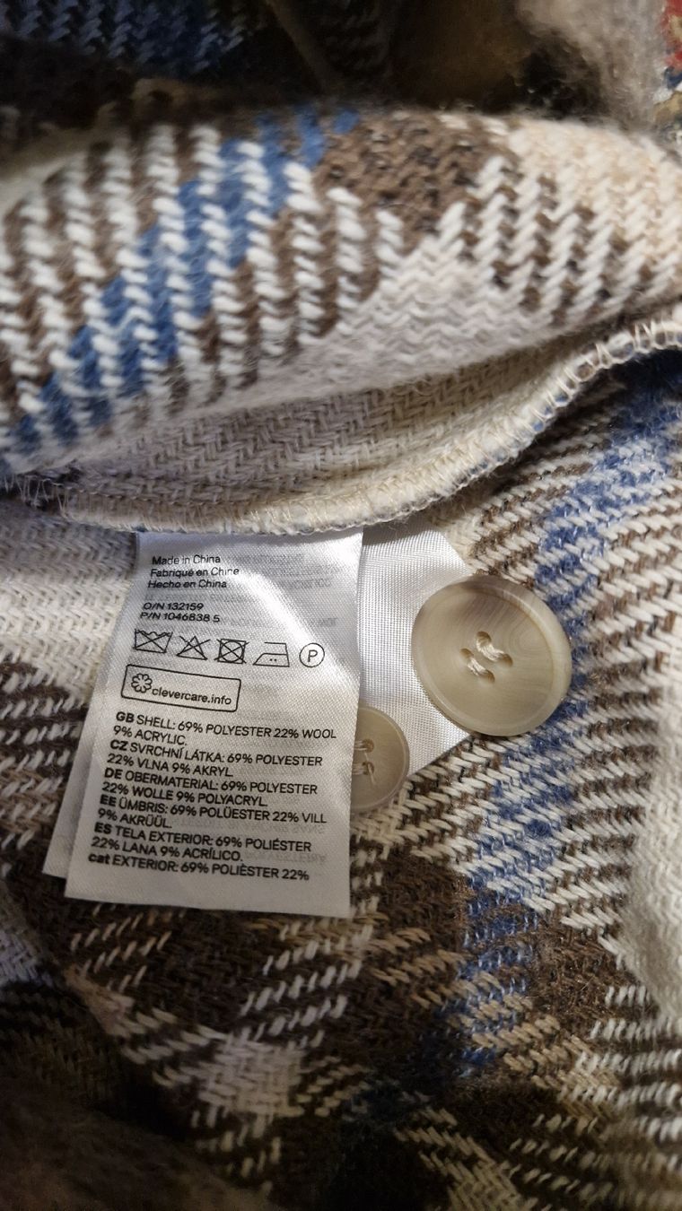 H&M Giacche: Beige-braun kariertes Woll-Shacket – Nuovo (secondo la descrizione) da Oberengstringen venduto da Sheera7 8