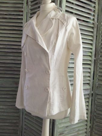 Veste blanche 55% lin NEUF
