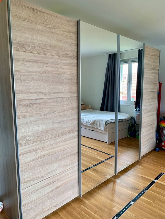 Falttürvorhang Mit Magnetverschluss - 100% Verdunkelungsstoff Für Schiebetüren & Schränke