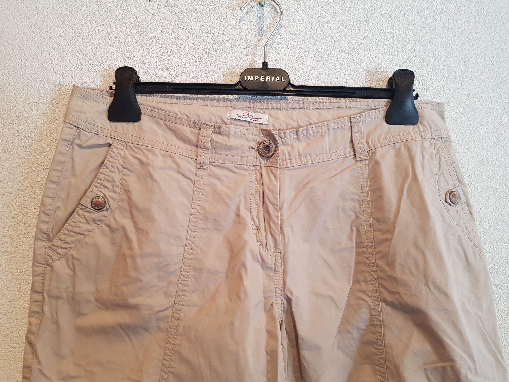 S.Oliver Pantaloni: S. Oliver - Bermuda Beige en Coton - 40 – Usato da Haute-Nendaz venduto da Violette123 1