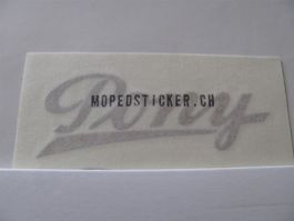 Abziehbild Emblem Sachs Pony 50/2 Schrift rund