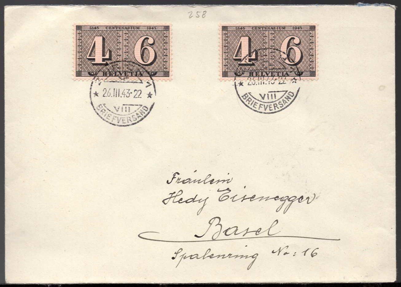 Tous les timbres: ZÜRICH 26.III.43 – D'occasion à Aarau par kufi44