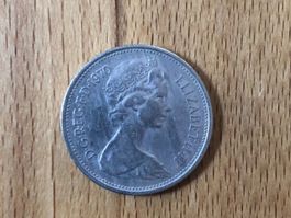 5 New Pence 1970 Elizabeth II England Grossbritannien Münze