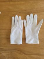 Stoffhandschuhe weiss kurz Baumwolle guter Zustand