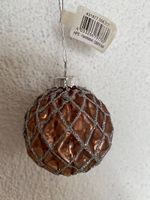 6x Weihnachtskugeln Kupfer Glitzer Deko Weihnachten Baums...