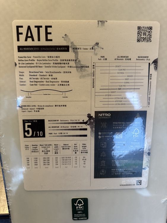 Nitro Fate Snowboard, Grösse 147cm, Neu und OVP 2