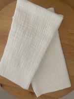 Musselin Servietten Set à 2 stück in weiss