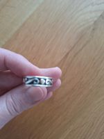 James Avery silver ring with gold detail