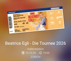 2 Sitzplatz Tickets Beatrice Egli 10.10.26, Sektor D1