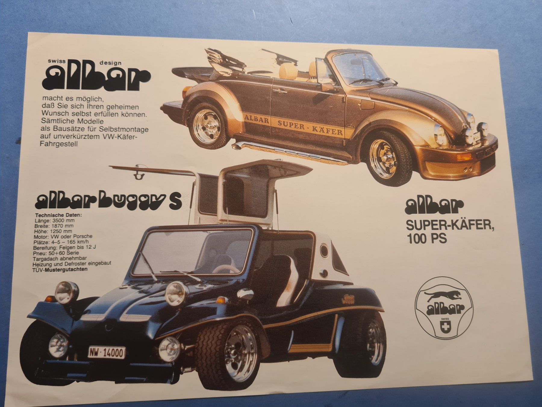 VW Documenti: ALBAR BUGGY VW KAFER PROSPECTUS VINTAGE – Usato da Bellevue venduto da BURGOLMANIA 3