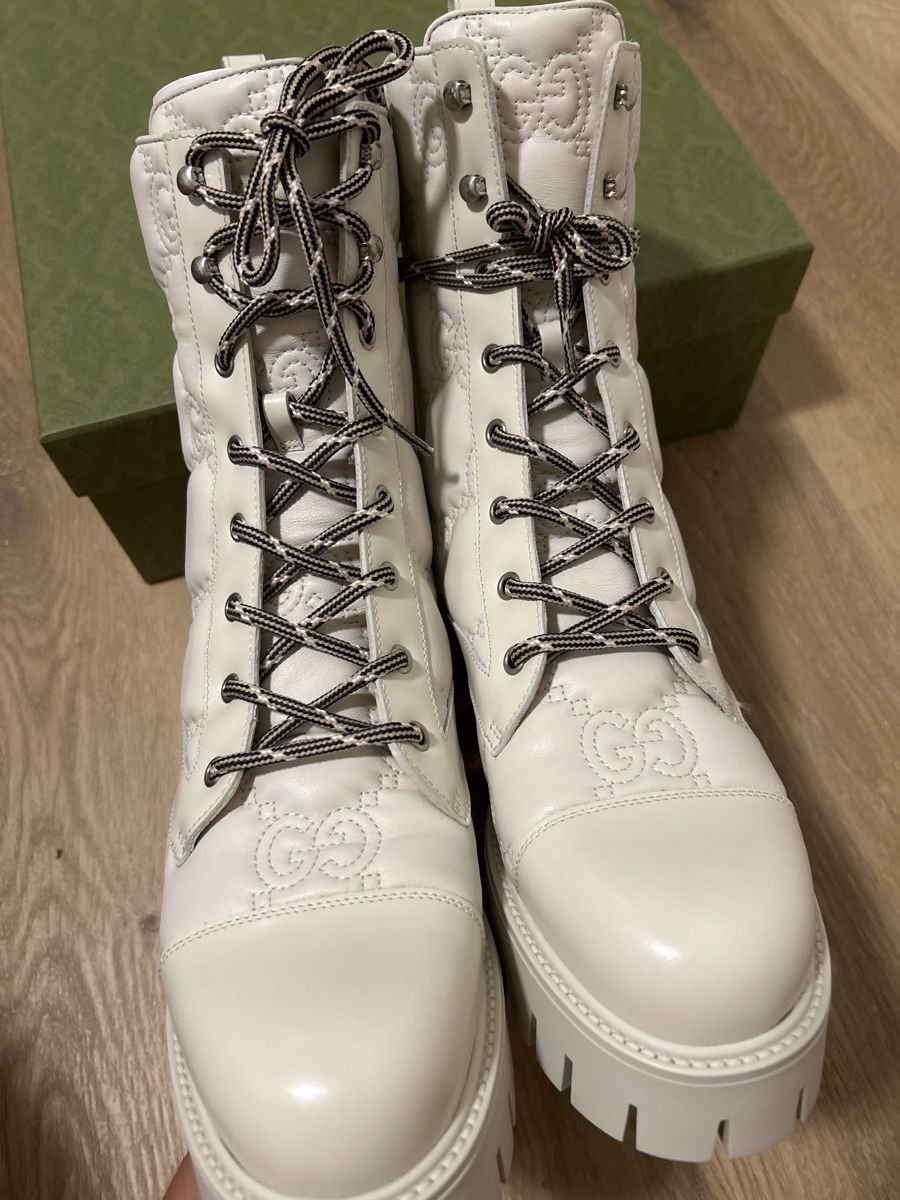 Gucci Scarpe da uomo: Gucci AUTHENTIC GG Boots, Leder Stiefel GG – Nuovo (secondo la descrizione) da Zürich venduto da sel_tvq7 2