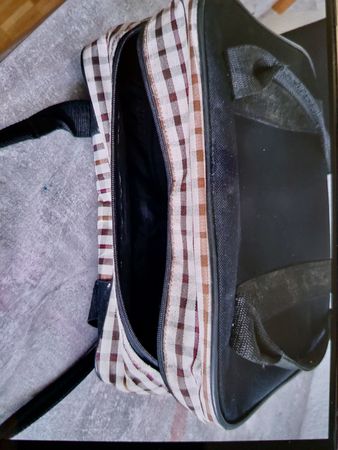 Kühltasche kariert Reissverschluss aussen guter Zustand