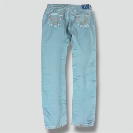 True Religion turquoise vintage pants retro y2k hosen damen