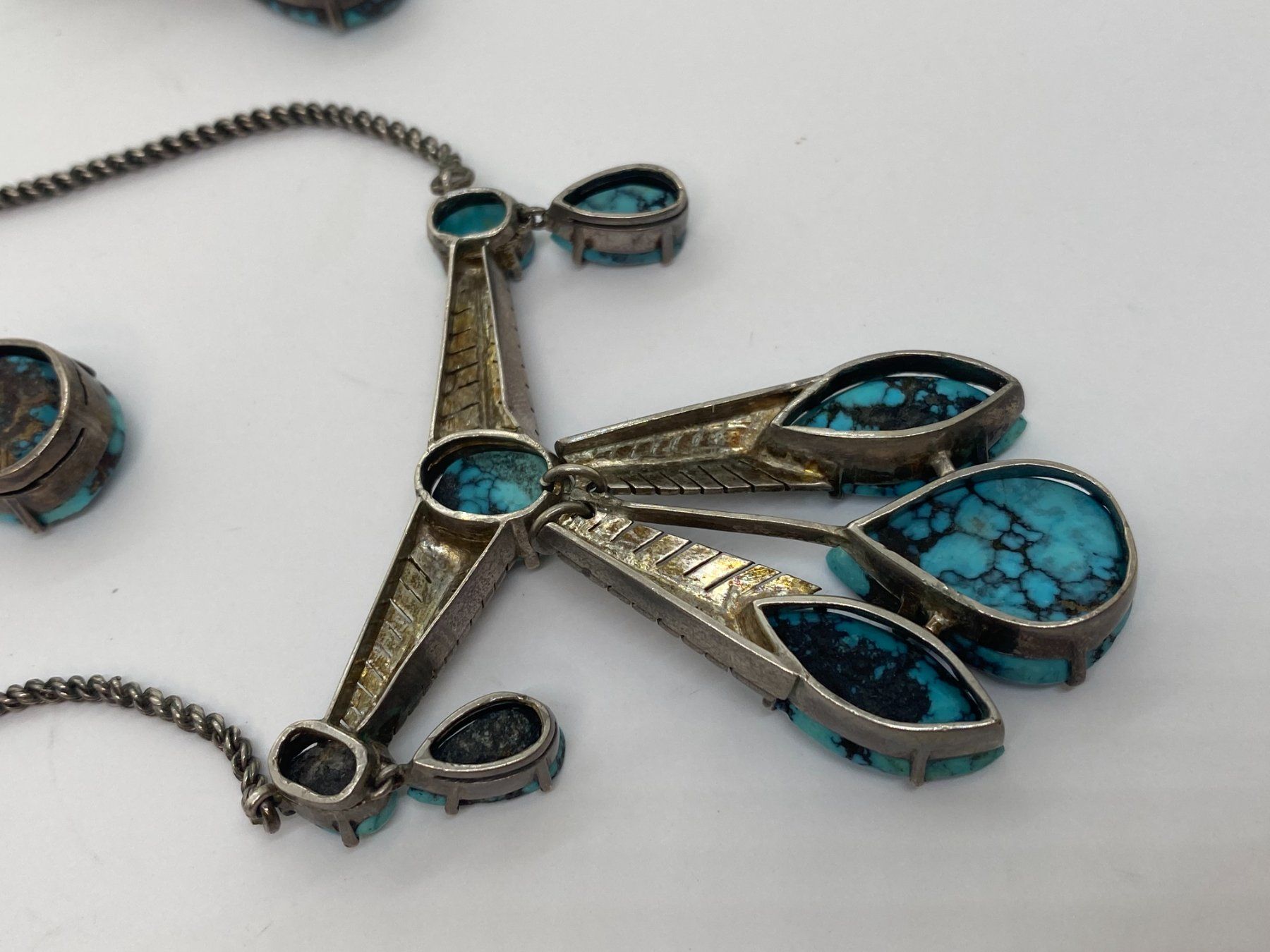 Catenine: Collier mit Ohrschmuck Türkis 45cm Silber /i424 – Usato da Bern venduto da JMsoehne1987 6
